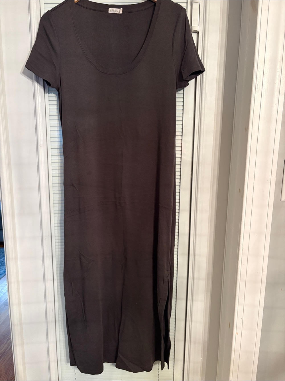 Barefoot Dreams Malibu Scoop Neck Maxi Dress in Dark Brown